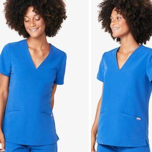 Figs Scrub Top Casma Royal Blue S